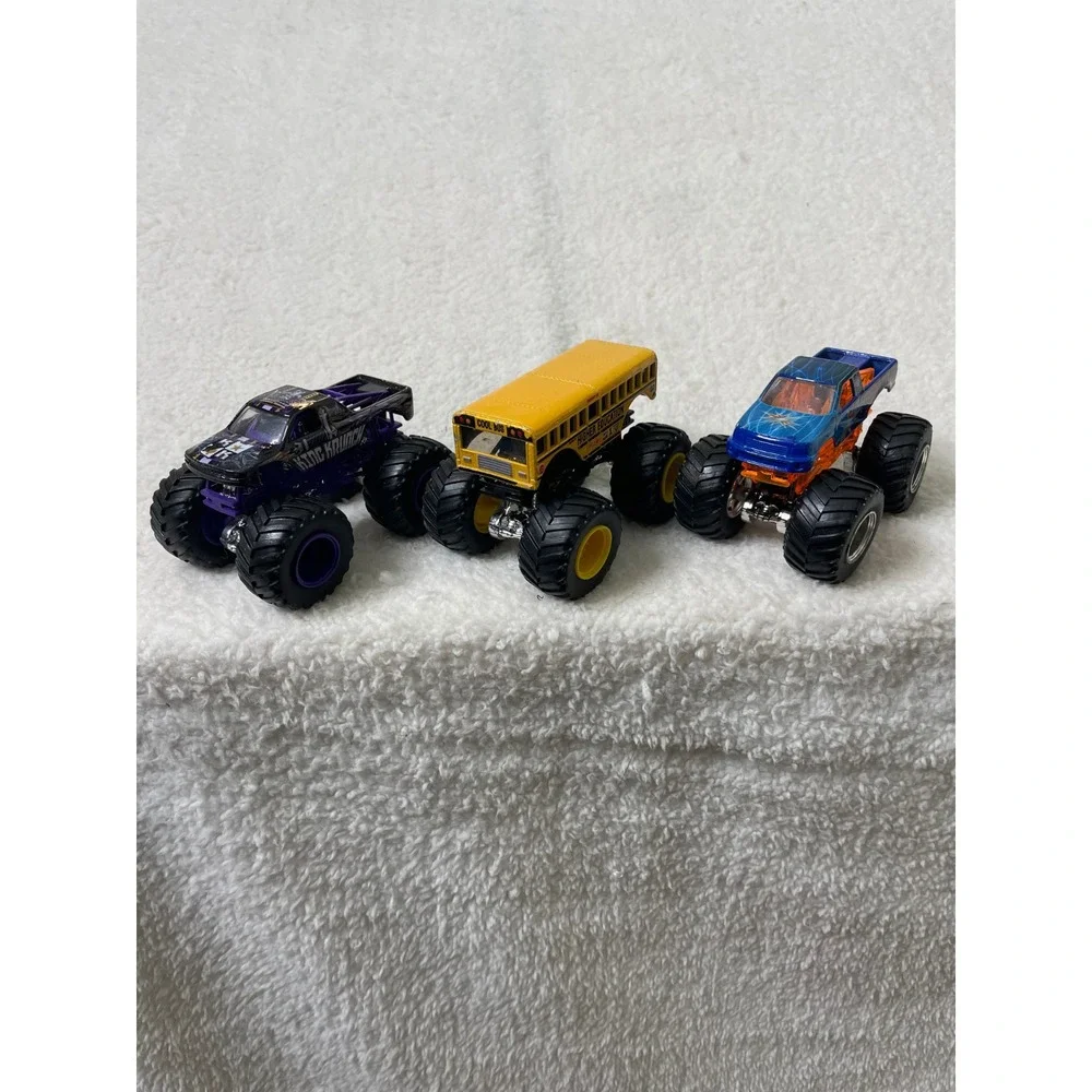 Hot Wheels Monster Jam Truck Lot of 3  Illuminator Higher Education King Krunch